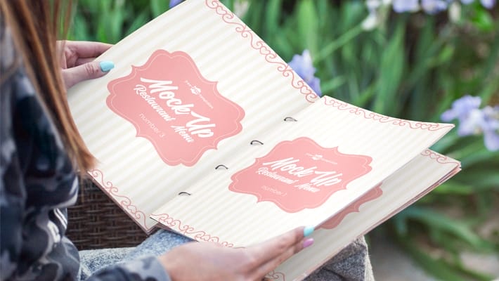 Free Restaurant Menu Mock-up in PSD