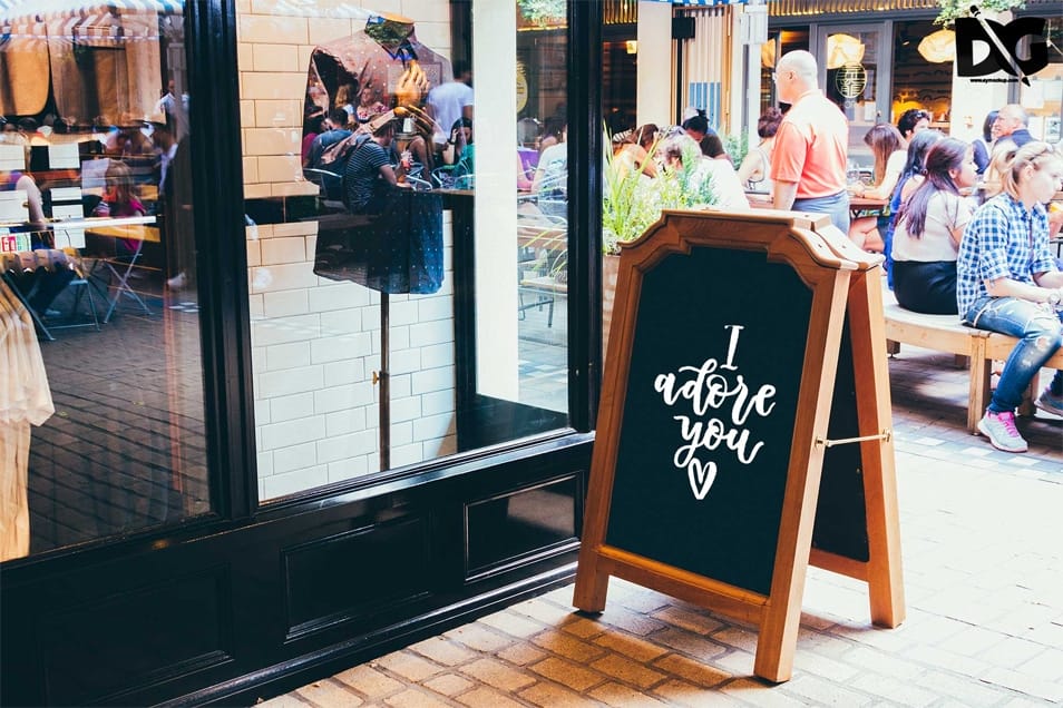 Free Road Side Tent Stand Banner PSD Mockup Template