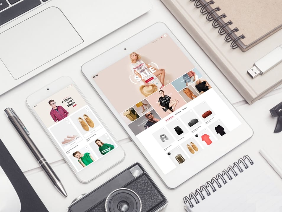 Free Smartphone with Tablet Mockup PSD