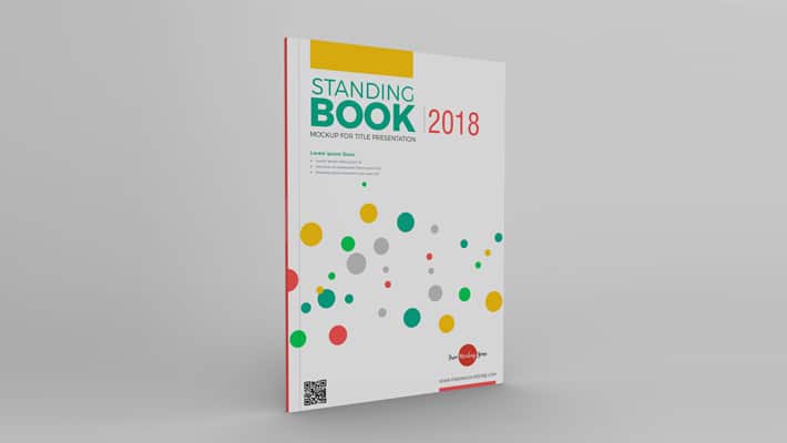 Free Standing Book Mockup