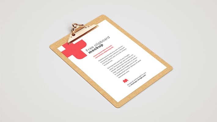 Free Clipboard Mockup