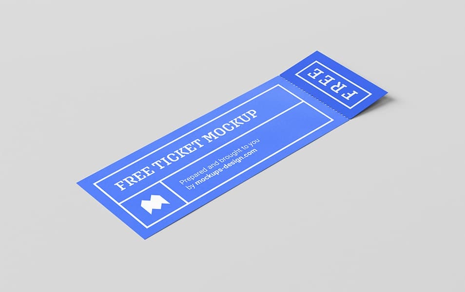 Free Ticket Mockup