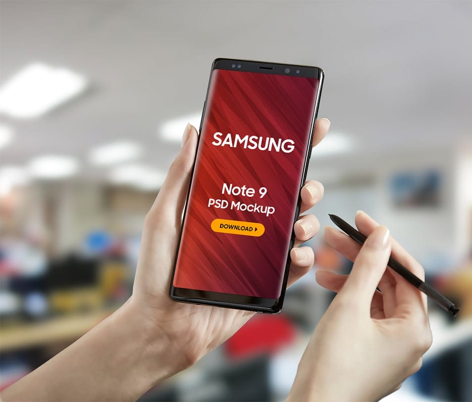 Samsung Galaxy Note 9 Mockup PSD