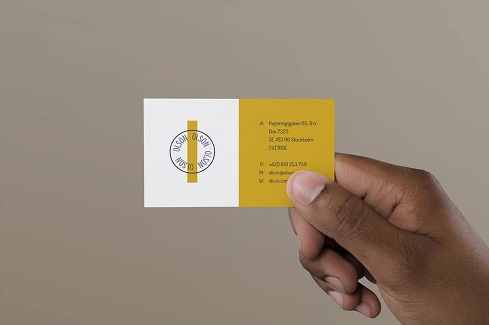 Hand Holding Business Card