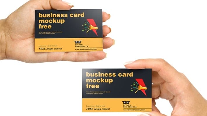 Horizontal Business Card Mockup PSD