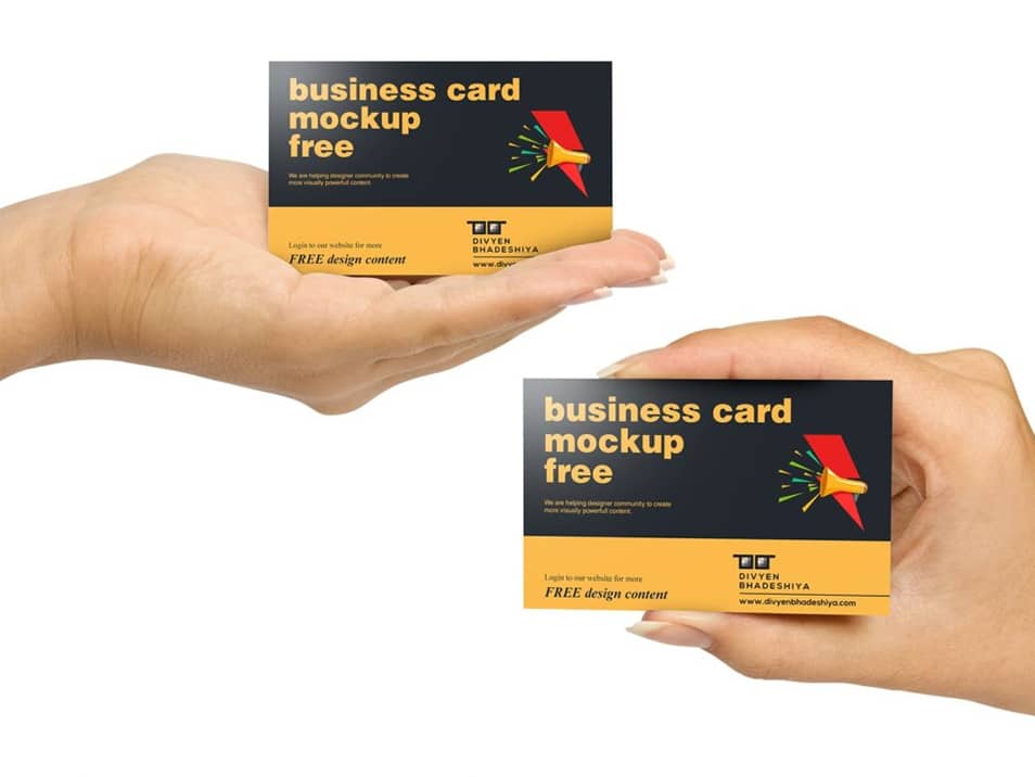 Horizontal Business Card Mockup PSD