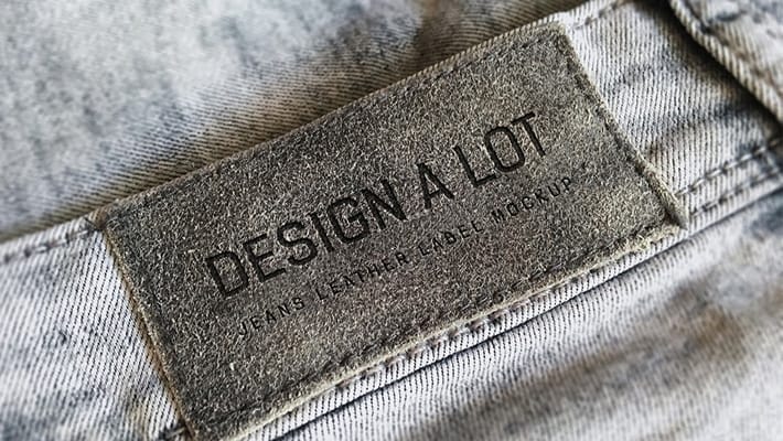 Jeans Label Free Mockup