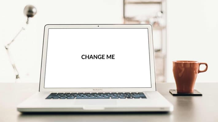 MacBook and a Coffee Cup Mockup