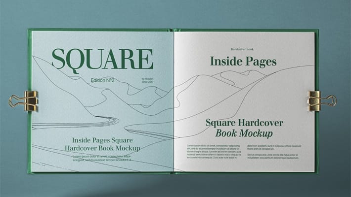 Open Square PSD Catalog Mockup