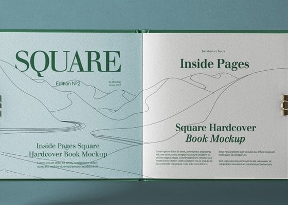 Open Square PSD Catalog Mockup
