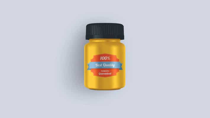 Pill Bottle PSD Mockup