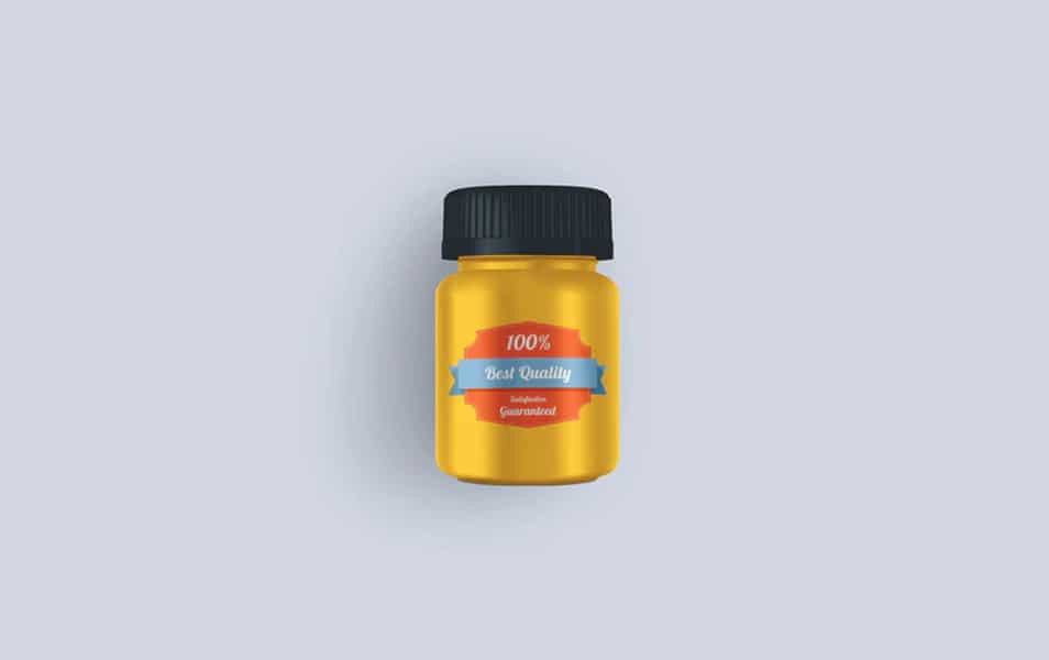 Pill Bottle PSD Mockup