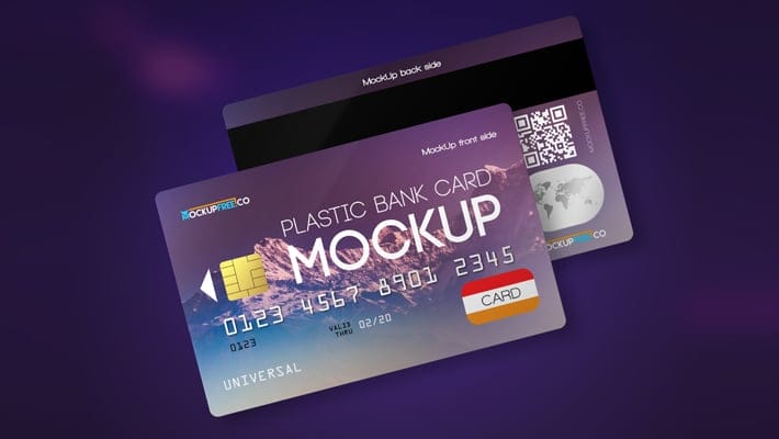 Plastic Bank Card Free PSD Mockups