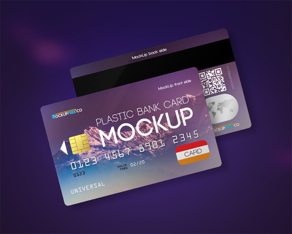 Plastic Bank Card Free PSD Mockups