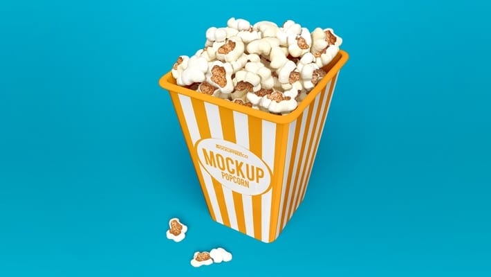 Popcorn 3 Free PSD Mockups