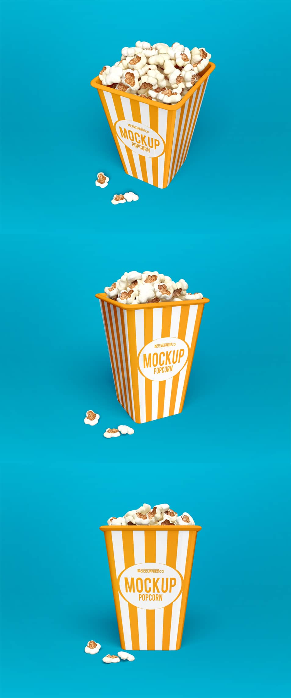 Popcorn 3 Free PSD Mockups