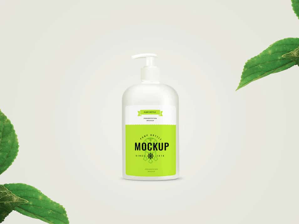 Pump Bottle PSD Mockup