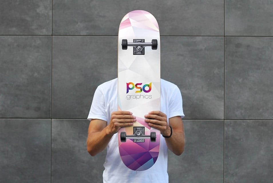 Skateboard Mockup Template PSD