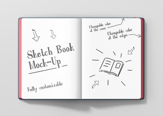 Sketchbook Mockup PSD