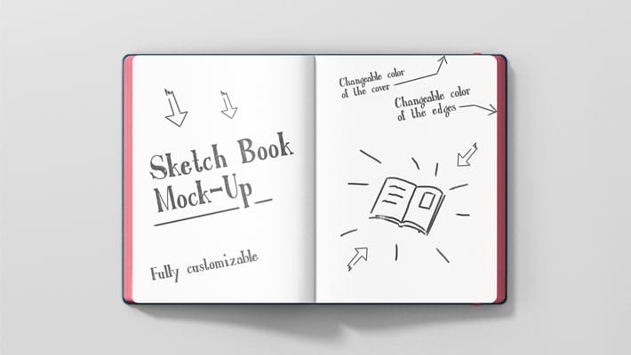 Sketchbook Mockup PSD