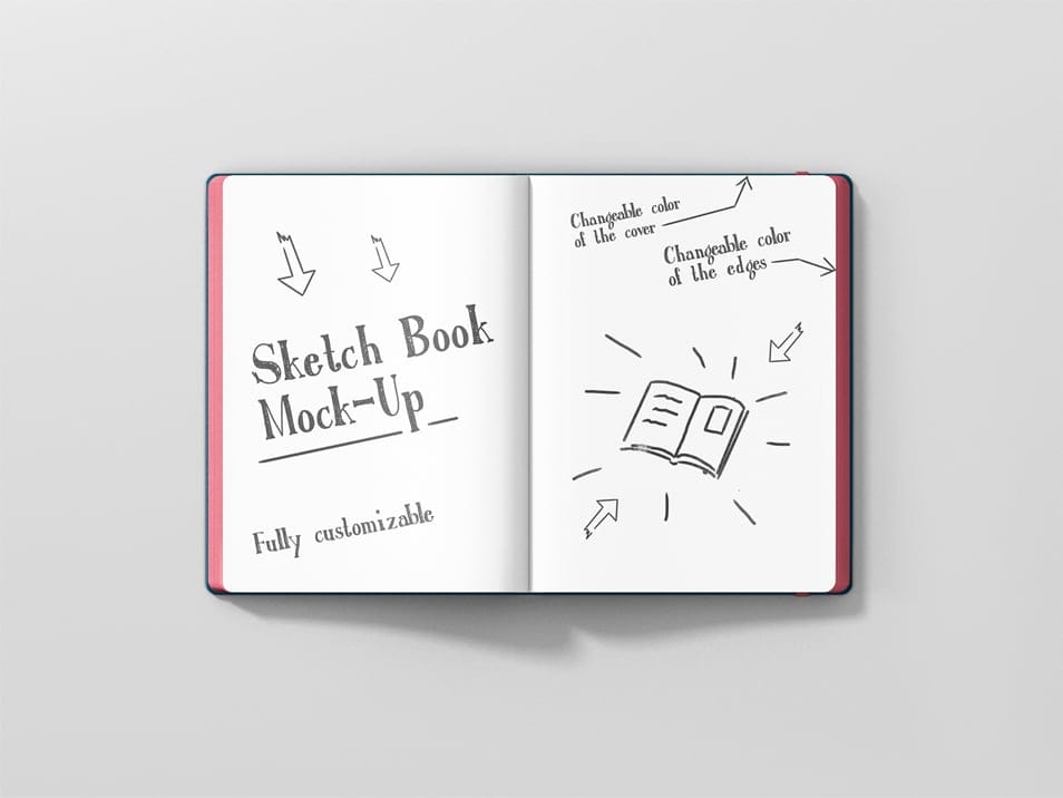 Sketchbook Mockup PSD