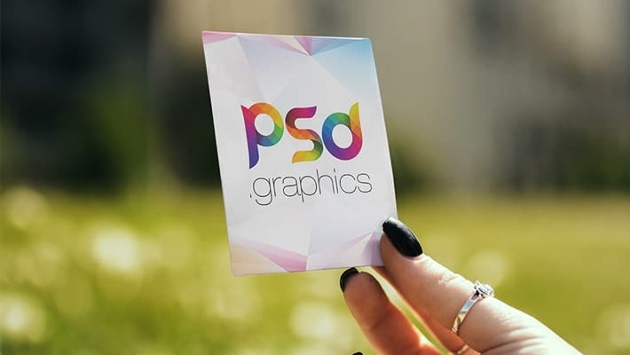 Square Business Card Mockup