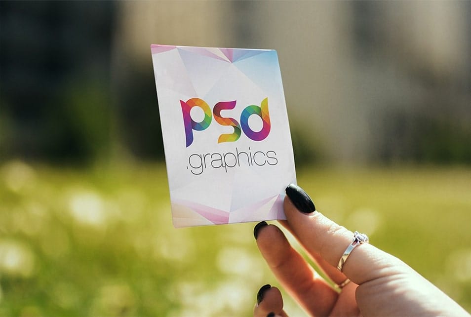 Square Business Card Mockup