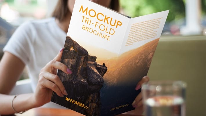 Tri-Fold Brochure Free PSD Mockup