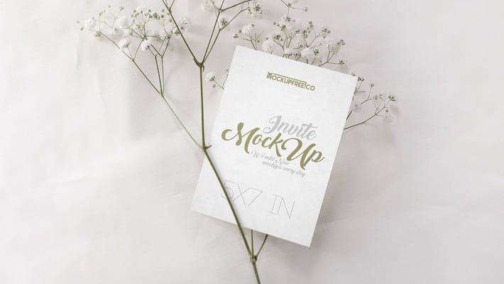 Wedding Invitation Free PSD Mockups