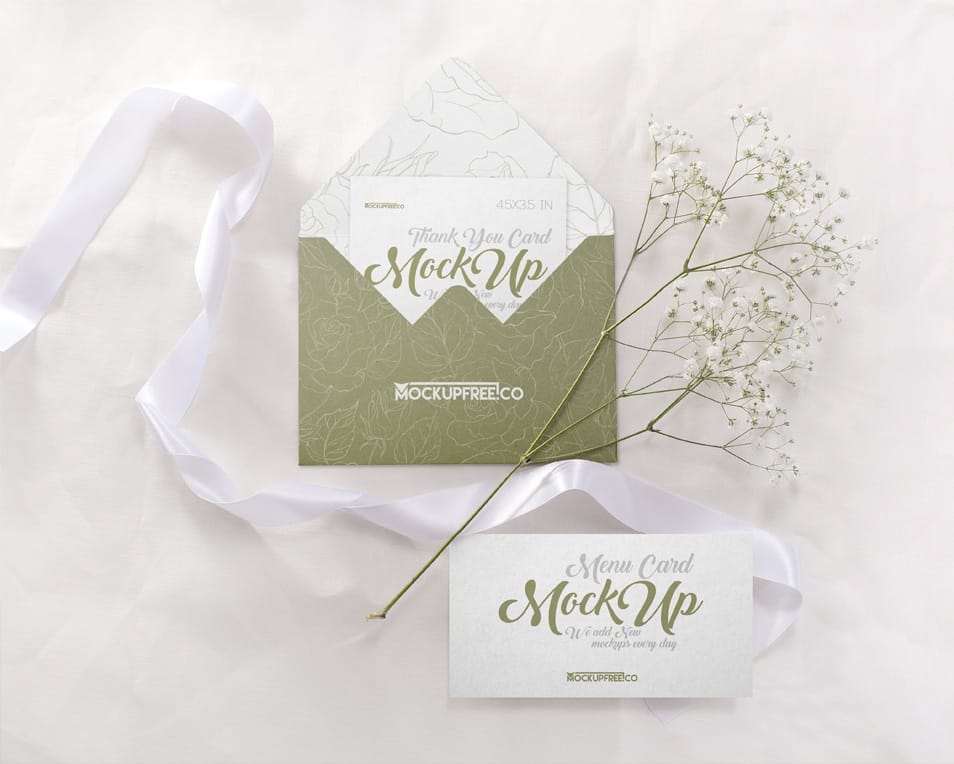 Wedding Invitation Free PSD Mockups