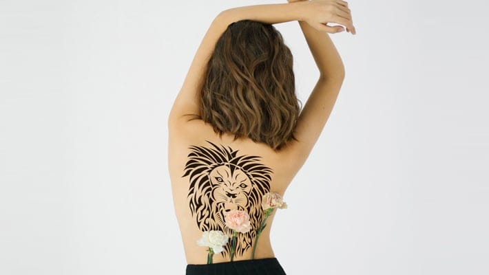Women’s Back Tattoo Mockup