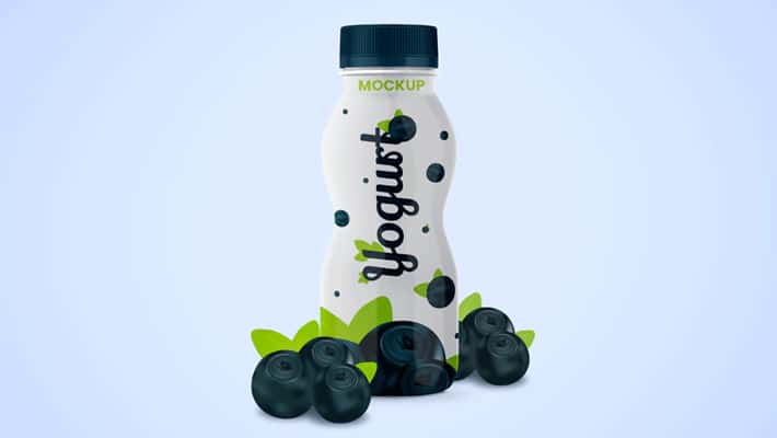 Yogurt Bottle PSD Mockup