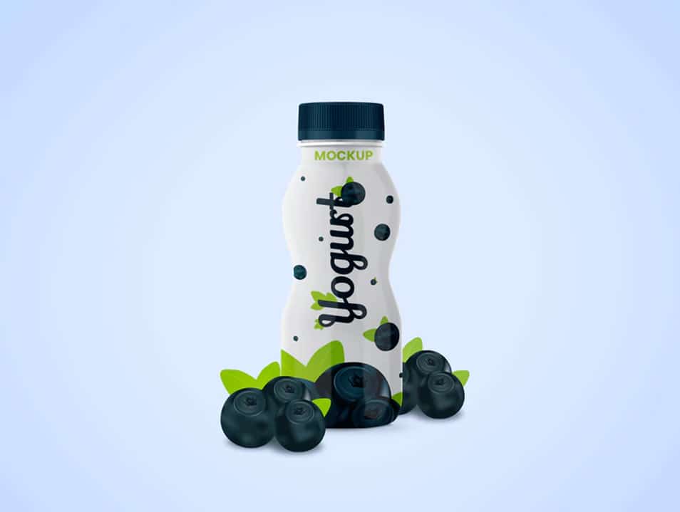 Yogurt Bottle PSD Mockup