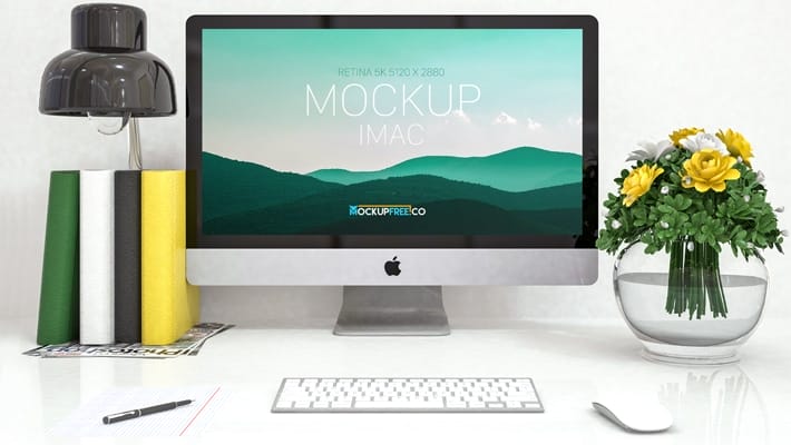 iMac Free PSD Mockup