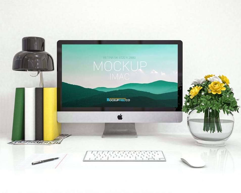 iMac Free PSD Mockup