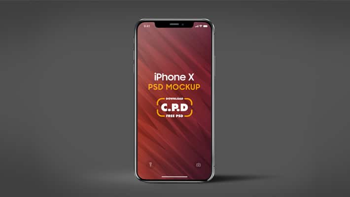 iPhone X Portrait Presentation Mockup PSD