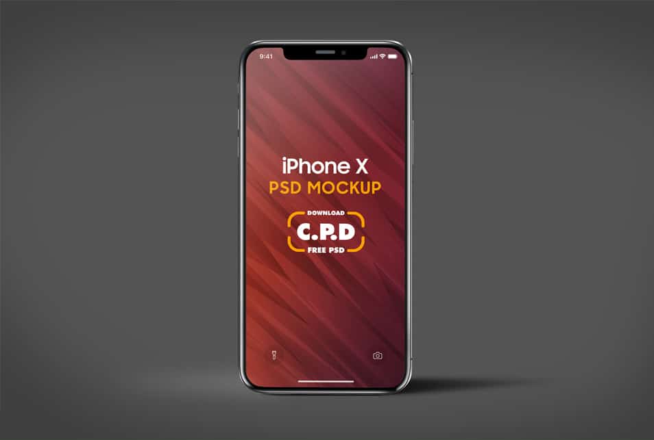 iPhone X Portrait Presentation Mockup PSD