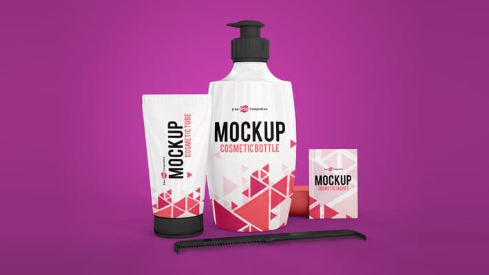3 Free Cosmetic Mock-ups in PSD