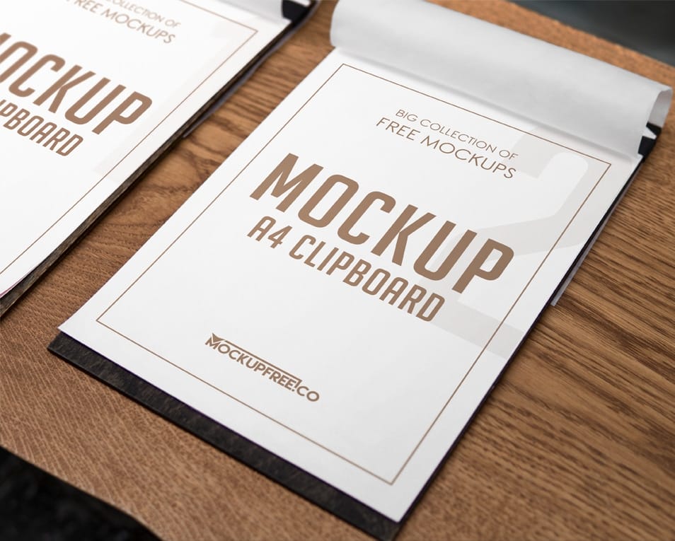 A4 Clipboard Free PSD Mockup