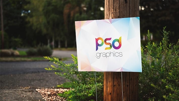 Advertising Placard Mockup PSD