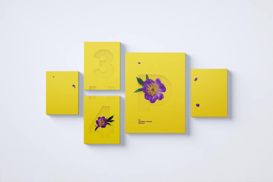 Array 3:4 Portrait Canvas Mockup