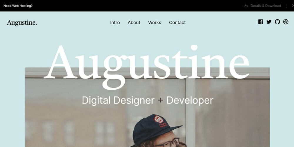 20+ Free HTML Resume Templates 2023 69 Augustine