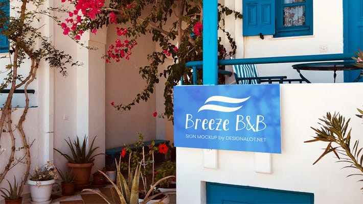 B&B Outdoor Sign Logo Mockup