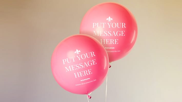 Balloon Mockup Free PSD