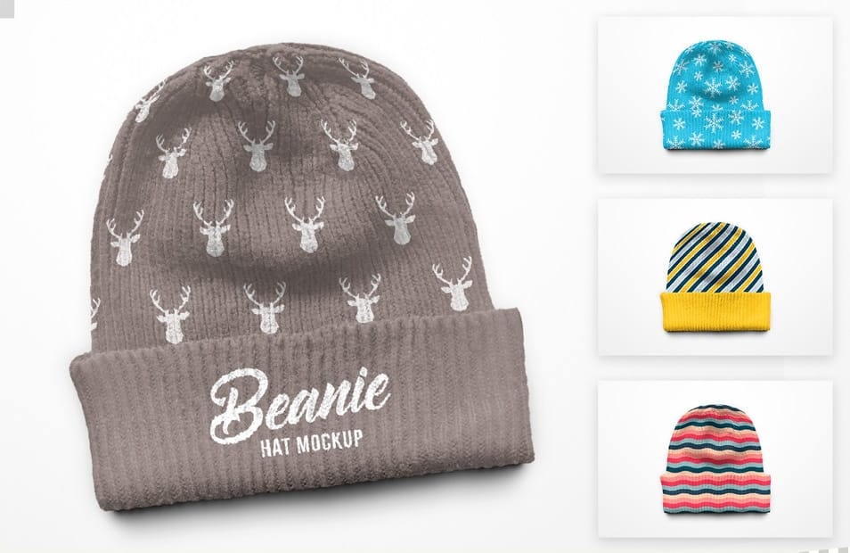 Beanie Winter Hat Mockup