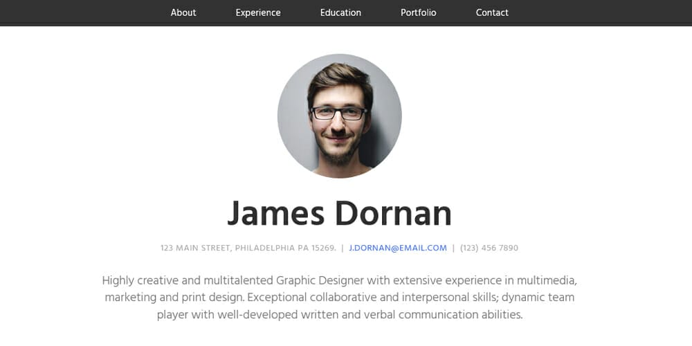 20+ Free HTML Resume Templates 2023 59 Bootstrap 4 CV Resume Template