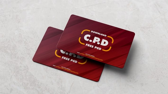 Business Card Mockup Free PSD