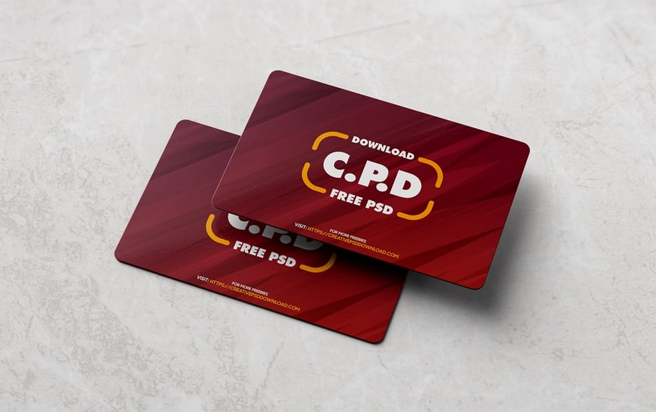Business Card Mockup Free PSD