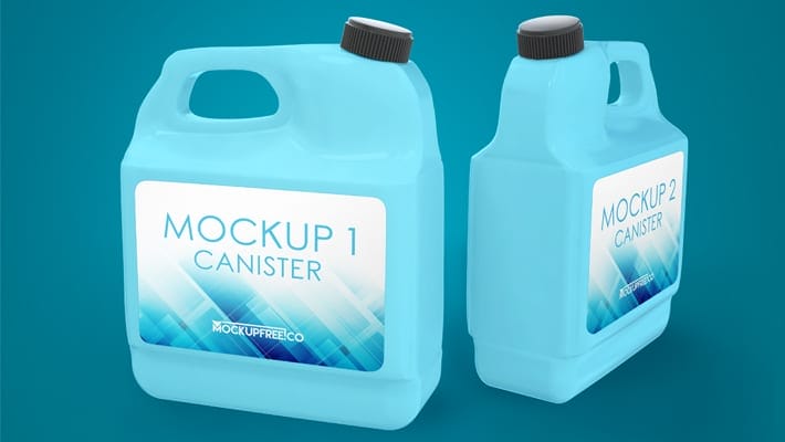 Canister Free PSD Mockups