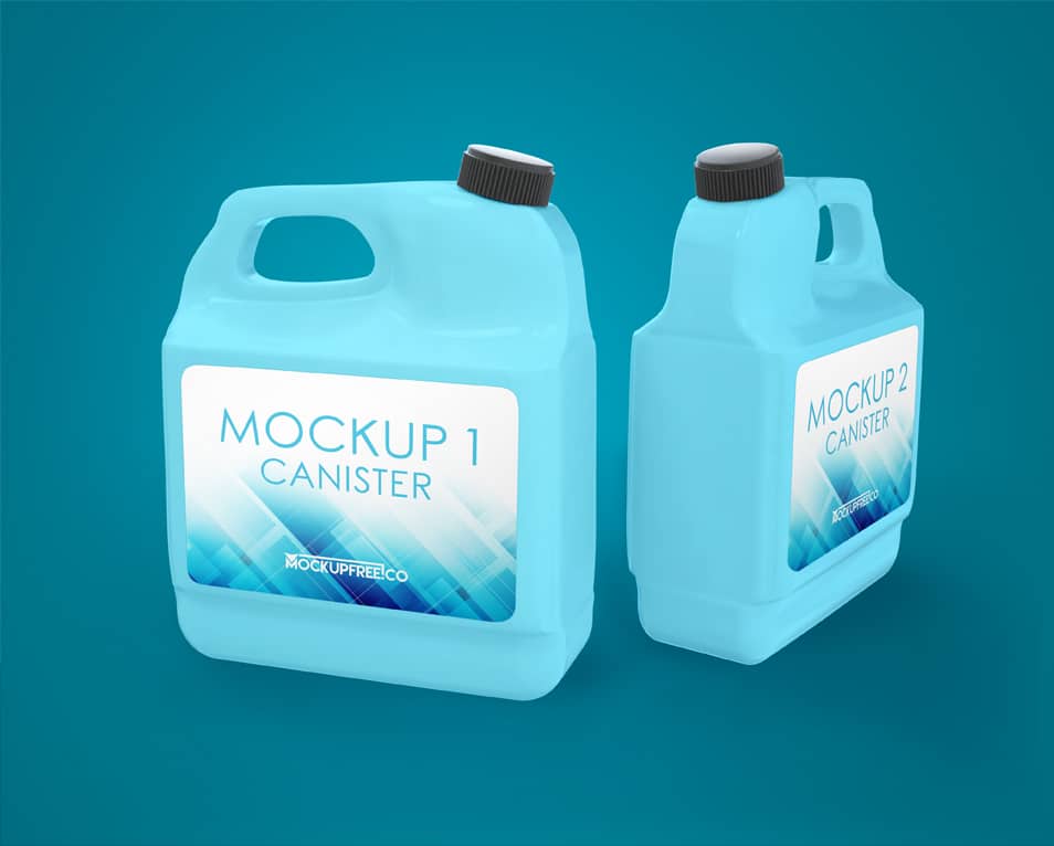 Canister Free PSD Mockups